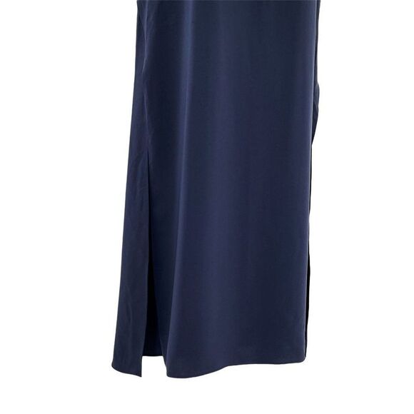 Polo Ralph Lauren Twill Short Sleeve Side Slit Tunic Top Navy Blue Size 0 - Picture 9 of 15